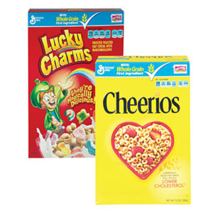 lucky charms and cheerios