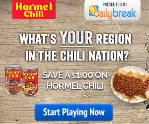Hormel Chili Sweepstakes & Coupon!