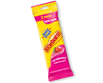 Save $0.75 off ONE (1) Juicy Fruit Starburst Gum 3-pack