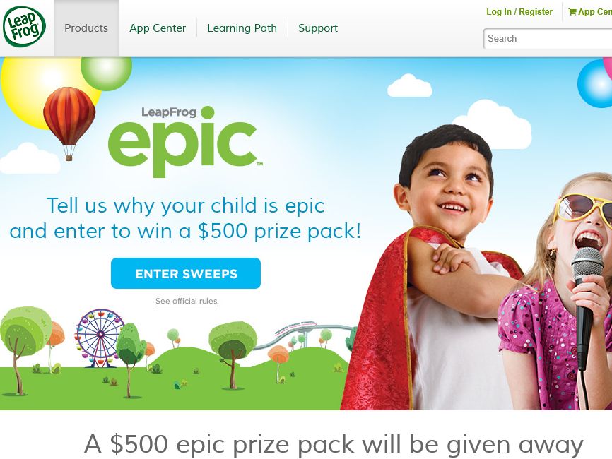 LeapFrog Sweepstakes: Enter to Win a $500 Prize Pack!