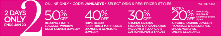 Save Up To 50% Off At JCPenney + Earn 9% Cash Back!