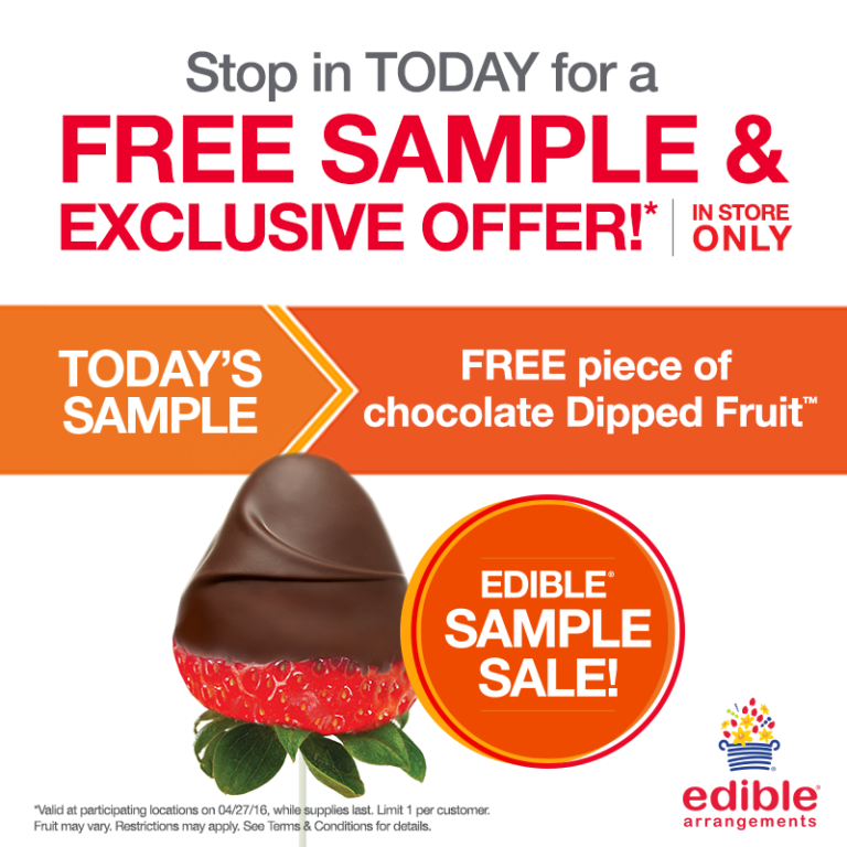 Free Chocolate Dipped Fruit Sample at