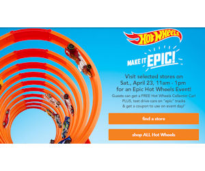 Toys R Us – Free Hot Wheels Car on Saturday, 4/23