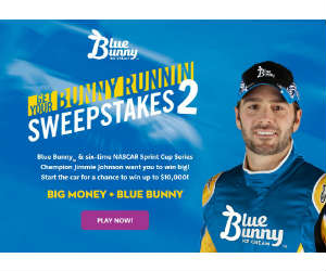 Win up to $10,000 from the Blue Bunny Instant Win Game & Coupon