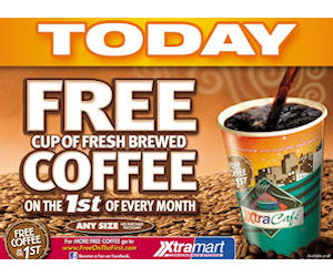 XtraMart – Free Coffee on the 1st of Every Month