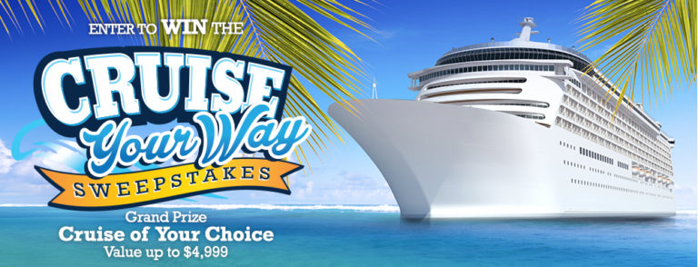 Win a Cruise of your choice valued at up to $4,999