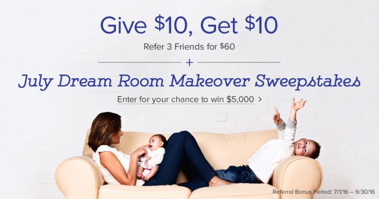 Ebates Dream Room Sweepstakes – Win $5,000!