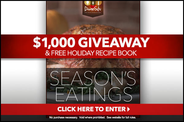 Enter $1,000 GIVEAWAY & FREE HOLIDAY RECIPE BOOK!