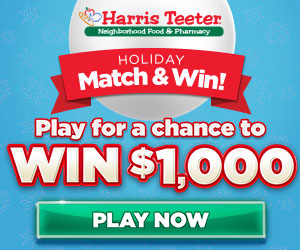Harris Teeter – Holiday Match & Win Sweepstakes!