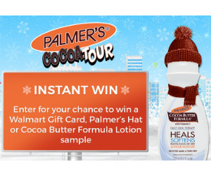 Win 1 of 41,950 Walmart Gift Cards & Palmer’s Samples Instantly