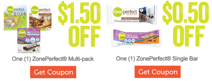 *HOT* Zone Perfect Nutrition Bar Coupons