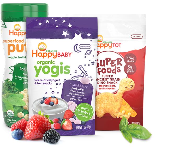 New Coupon – Save $1.00 any TWO (2) Happy Baby or Happy Tot snacks