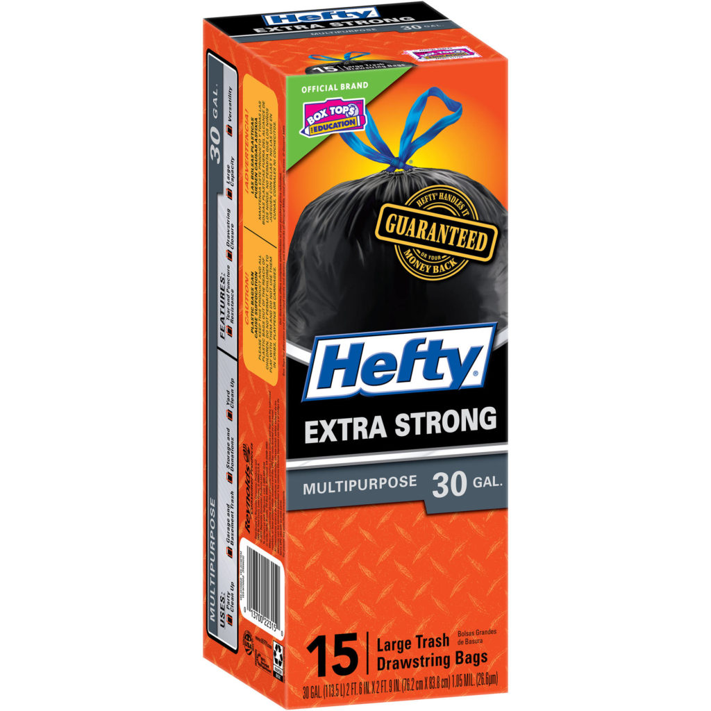 New Coupon – Save $1.00 On ONE (1) package of NEW Hefty Trash Bag Product