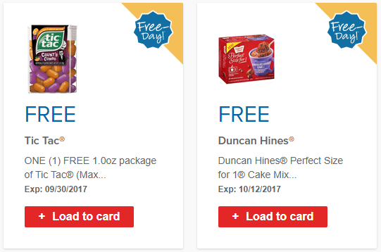 Free Duncan Hines Perfect Size for 1 & Tic Tac at Select Stores
