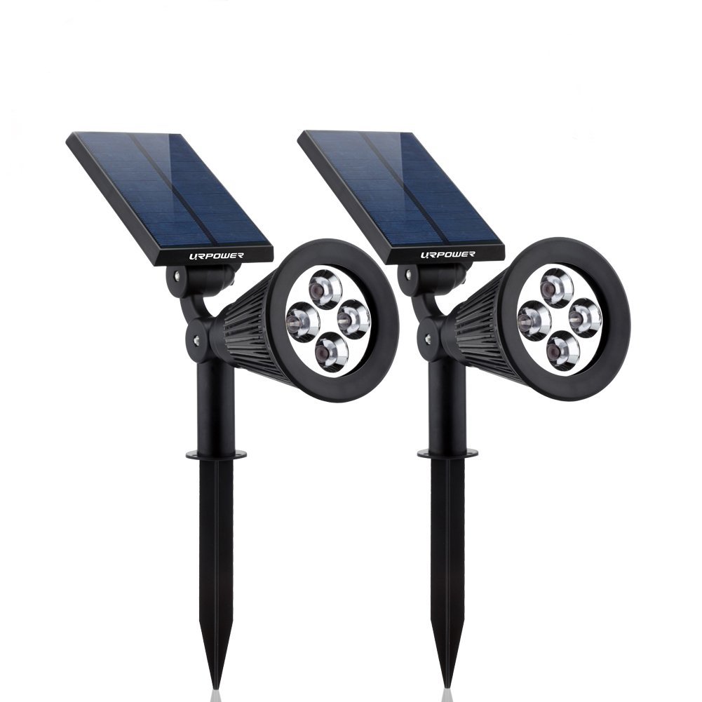 Solar Lights, 2-in-1 Waterproof 4 LED Solar Spotlight Twin Pack Only $25.99 + Free Shipping (Reg $50.99)