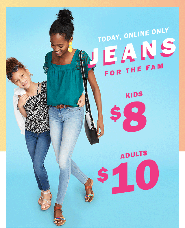 TODAY ONLY – Old Navy Jeans As Low As $8 With FREE Shipping No Minimum