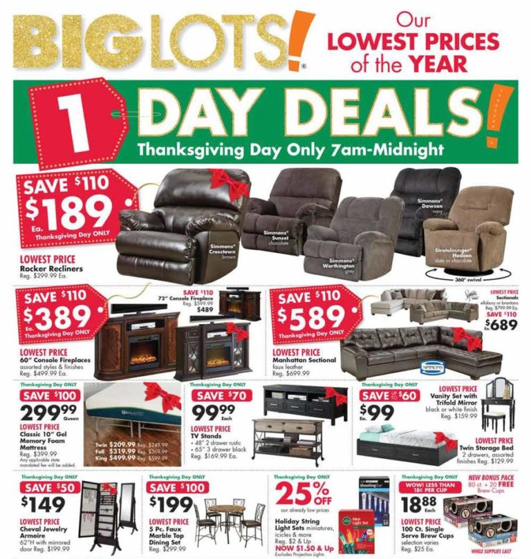 Big Lots Black Friday Deals 2018