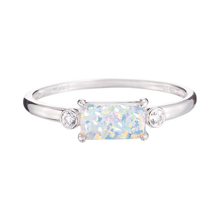 Sterling Silver Simulated Opal Ring Only $16.99 (Reg. $49.99)