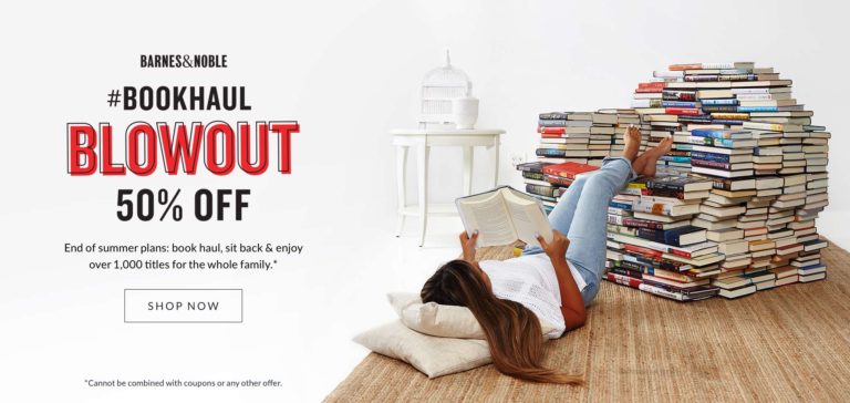 Barnes & Noble #Bookhaul Blowout Save 50% Off