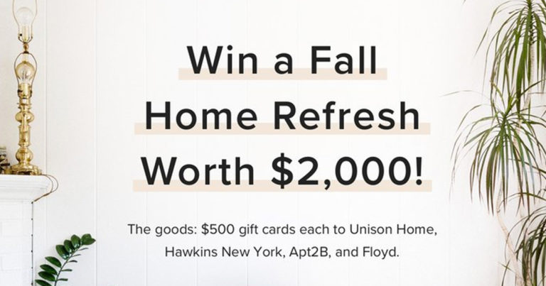 Win a $500 Gift Card to Unison Home, Floyd, Apt2B, and More