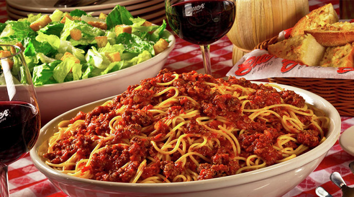Free Pasta at Buca di Beppo