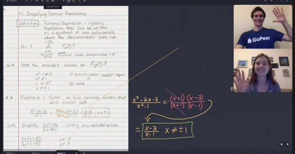 Free 2 Hours of GoPeer Online Tutoring
