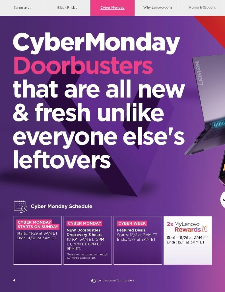 Lenovo Cyber Monday Deals
