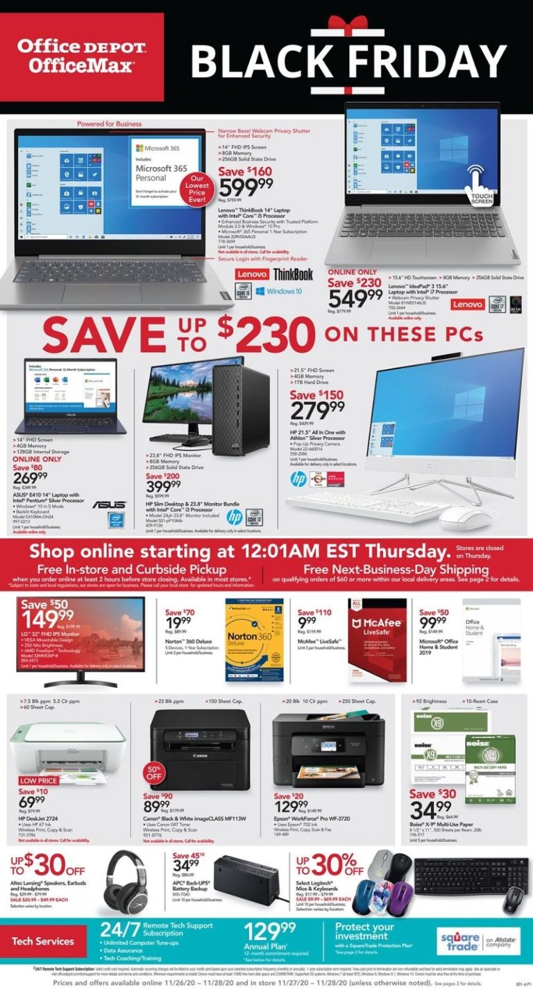 Office Depot & OfficeMax Black Friday Ad Preview