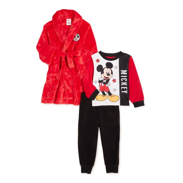 Disney Mickey Mouse 3-Piece Pajama Set With Robe Only $10