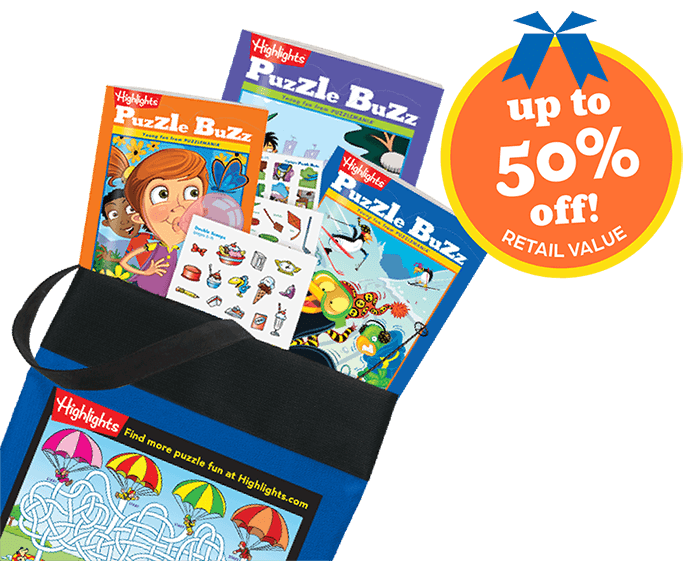 FREE Tote Bag And Up To 50% Off On Kids Highlight Puzzle Buzz Books!