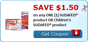 Save $1.50/1 SUDAFED OR Children’s SUDAFED