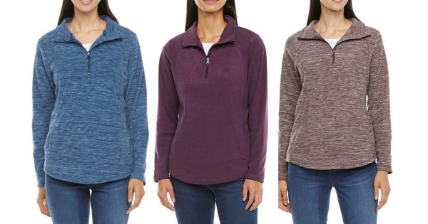 *HOT DEAL* St. John’s Bay Fleece Quarter-Zip Pullover From $4.79 (Reg $32)