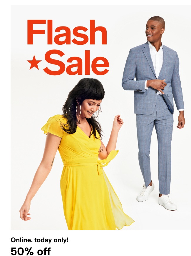 Today Only At Macy’s Save 50% On Dresses & Men’s Suits