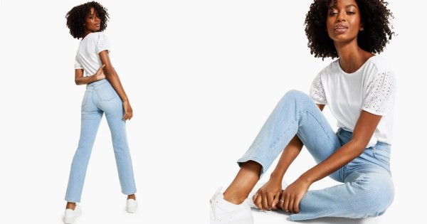 Style & Co. High Rise Straight-Leg Jeans ONLY $11.85 (Reg $40)