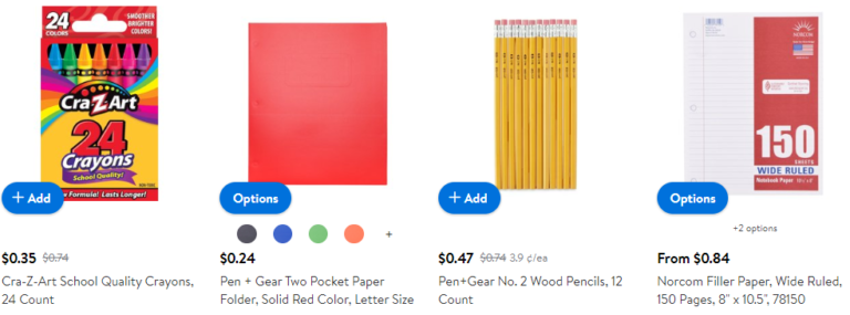 School Supplies Under $1