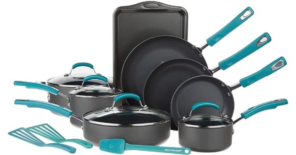 Rachael Ray 15-Piece Cookware Set ONLY $92.42 (Reg $238)