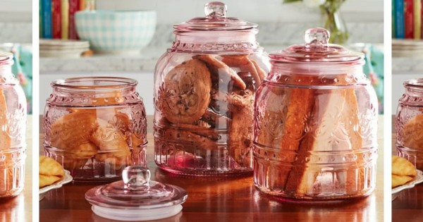 The Pioneer Woman Glass Canister 3-Pc Set ONLY $12.96 (Reg $20)