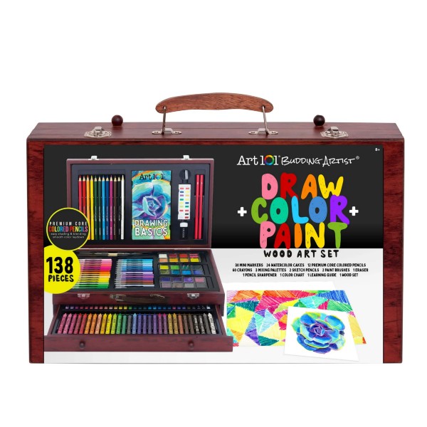 138 Piece Wood Art Set Only $15