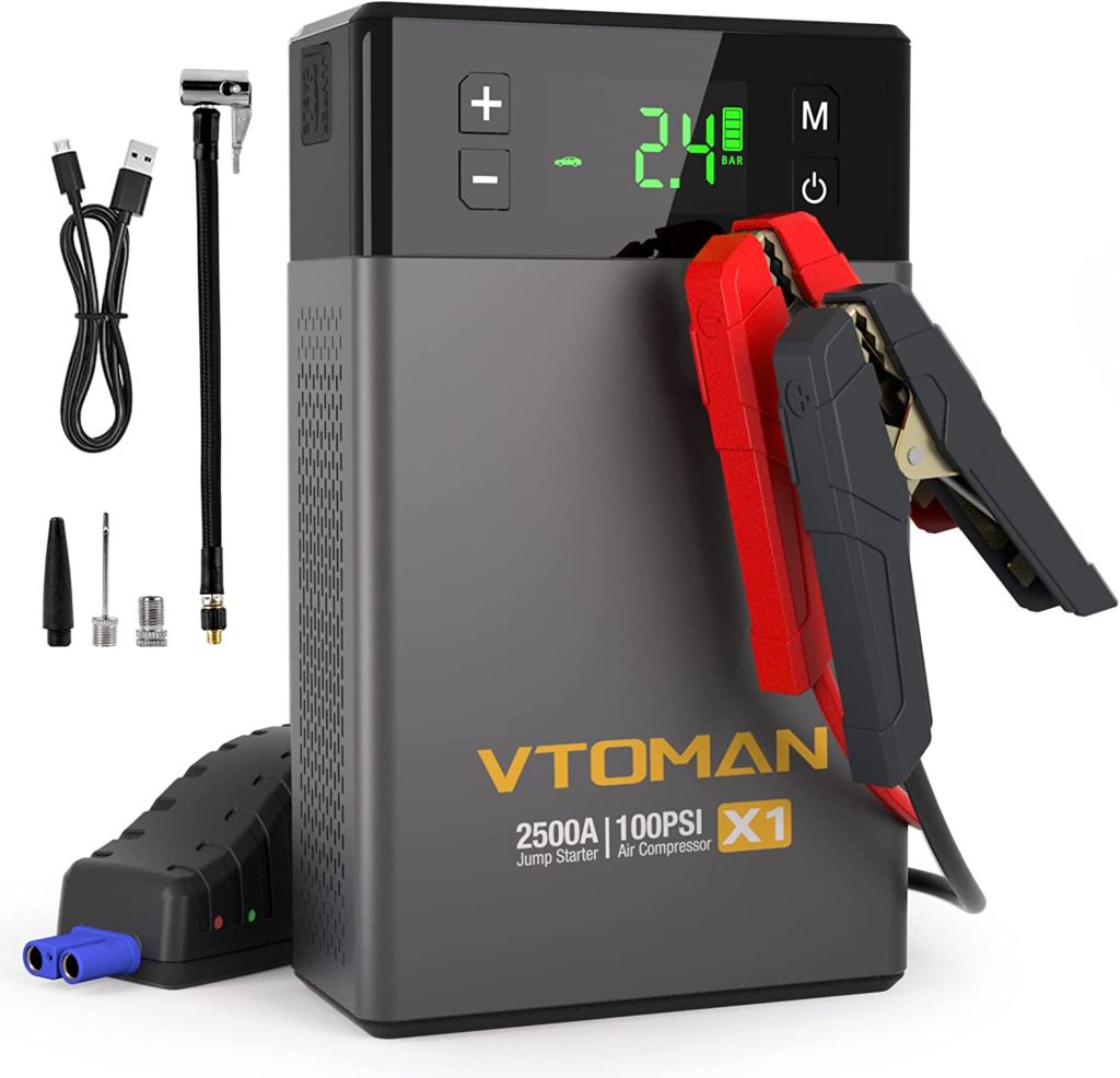 VTOMAN X1 Lithium Car Jump Starter with Air Compressor Only $81.99 Was $139.99