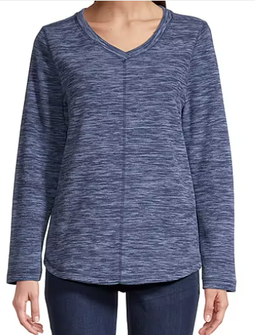 Black Friday Deal – Womens St. John’s Bay V Neck Sweatshirt Only $5.99