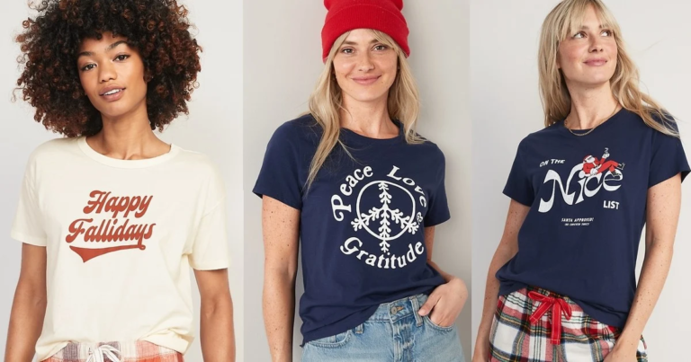 $3.97 Women’s Holiday T-Shirt at Old Navy