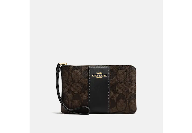 Coach Corner Zip Wristlet Only $29 (Reg.$88)
