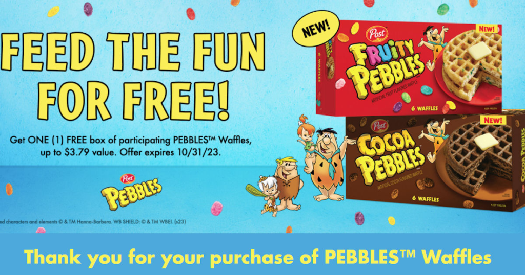 Free Fruity PEBBLES or Cocoa PEBBLES Waffles After Rebate