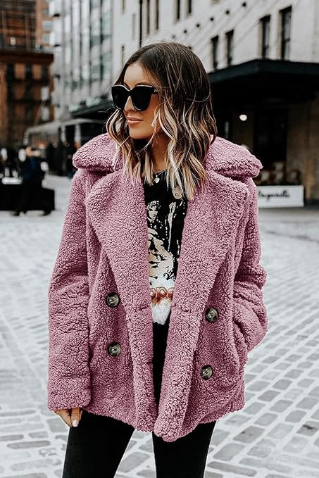 Women’s Shaggy Winter Coat Only $37.59
