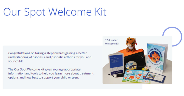 Free Psoriasis Our Spot Welcome Kit for Kids & Teens