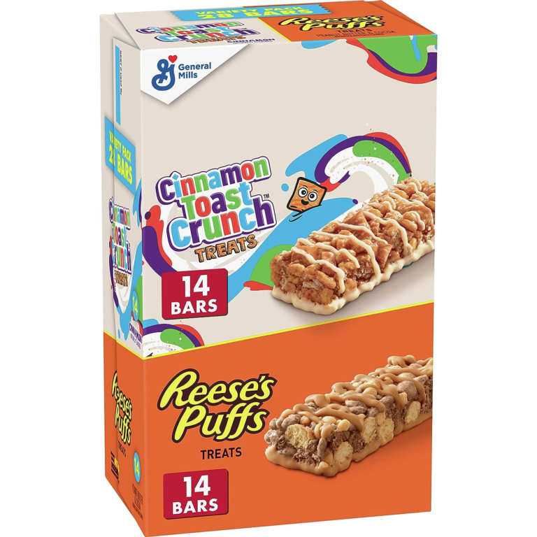 Reese’s Puffs & Cinnamon Toast Crunch Cereal Treat Bars Variety Pack, 28 ct Only $6.36