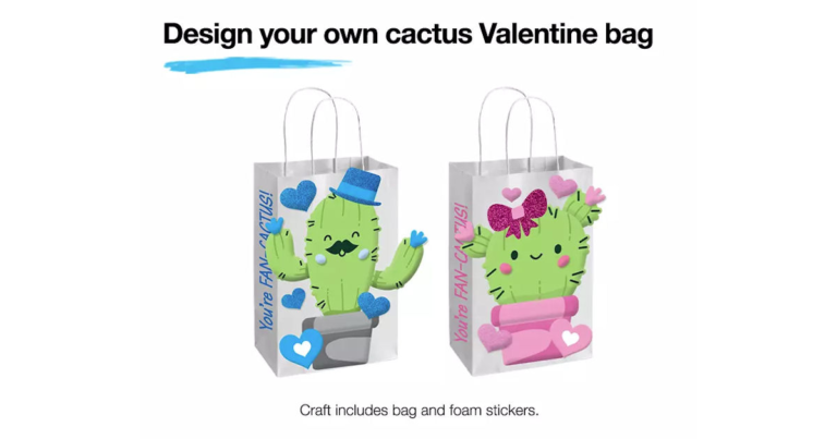 Free Build Your Own Cactus Valentine Bag Craft Kit at JCPenney!