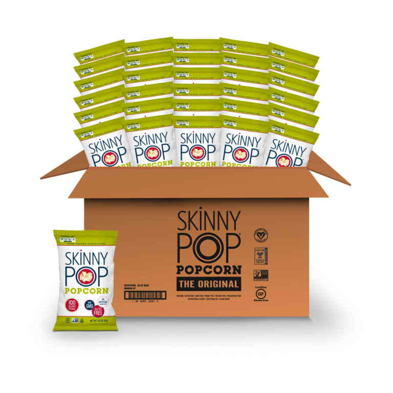 SkinnyPop Original Popcorn, Individual Snack Size Bags Case of 30 Only $13