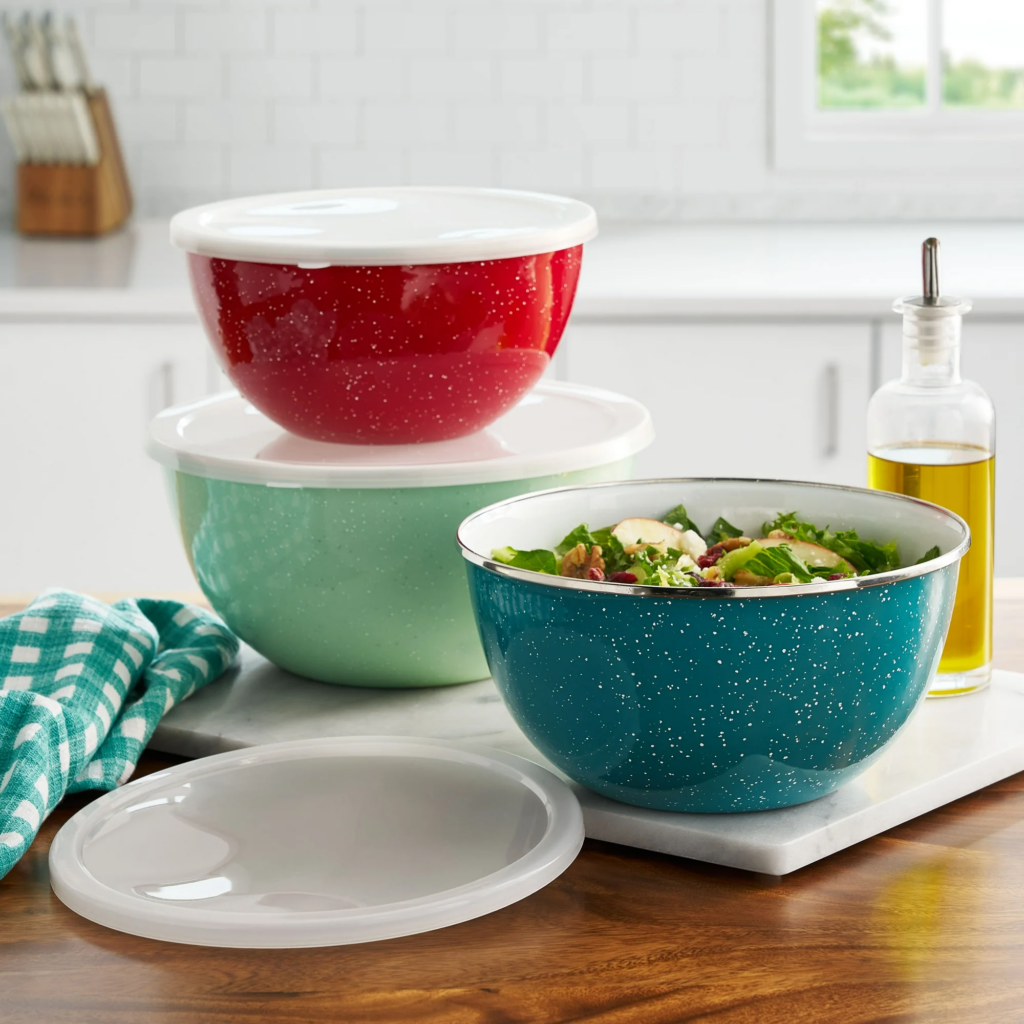 The Pioneer Woman 6-Piece Enamel on Steel Mixing Bowls