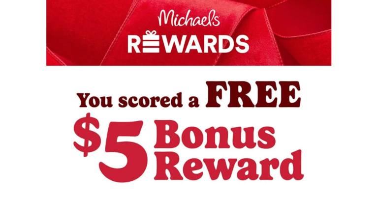 Free $5 Bonus for Michaels Rewards Members